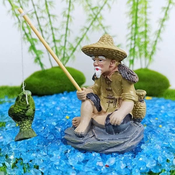1 stk Akvariedekorasjon Harpiksfigur Statue Hageskulptur, A