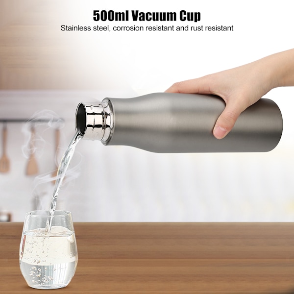 500 ml Bærbar Rustfrit Stål Vakuumkop Isolering Vand