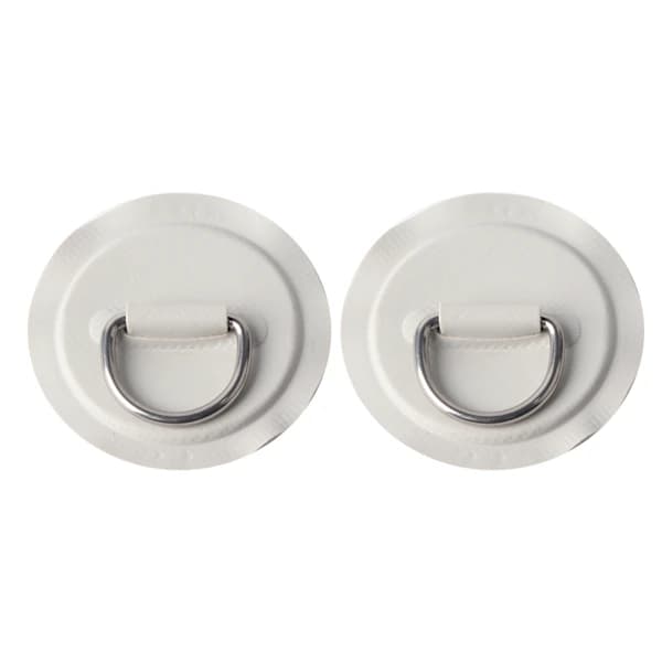 2 stk. oppustelig båd kajak D-ring pad lap PVC marine rustfrit stål fast spænde (grå)