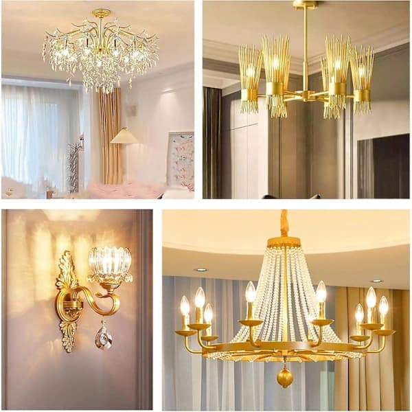 E14 40W Clear Incandescent Bulb, Dimmable, Warm White 2700K, 400lm, Flame Bulb, E14 Edison Screw Bulbs, 6-pack