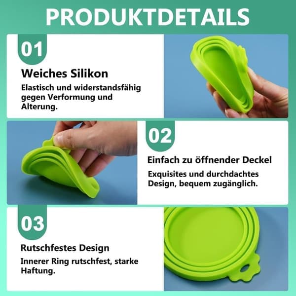 8-pack Silikonlock för Matförvaring, Universella, BPA-Fria, Läcksäkra, Diskmaskinssäkra