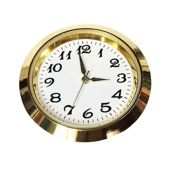 Round Clock Insert Clock Movement Dial For Diameter 1-3/8 Inch Hole Argent Aureate Aureate