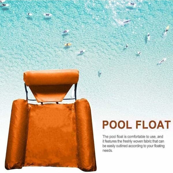 Inflatable Pool Hammock, Floating Pool Hammock, Foldable, Versatile, Foldable, Floating, Portable Hammock, Floating Indoor and Outdoor, Orange