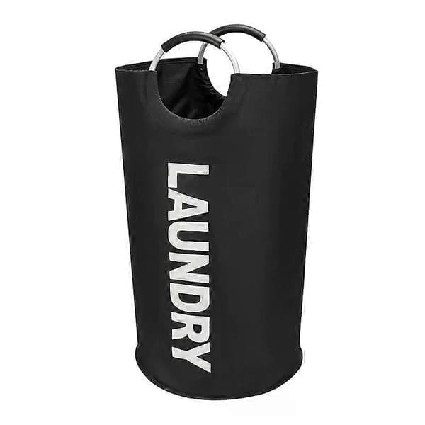 90L (38*79cm) Laundry Hamper, Freestanding Tall Laundry Basket, Foldable Laundry Bag, Black
