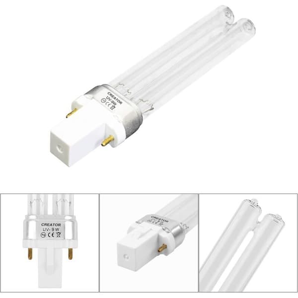 Speed UV Lamp, UV Sterilization Lamp, UVC Replacement Lamp for Aquarium, 9W, G23