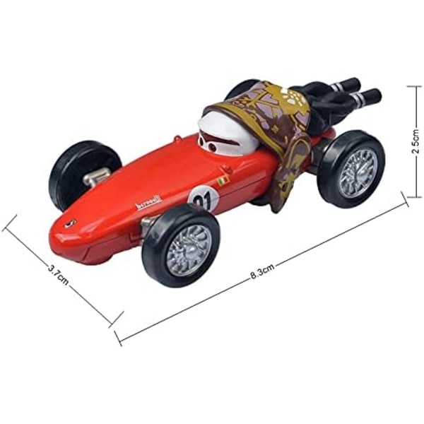 Disney Pixar Bilar 3 Chick Hicks Polis McQueen Mater Fabulous Hudson Diecast Metall Legering Modellbil Leksaker för Pojkar (Färg: Chick Hicks) Mother Bernoulli