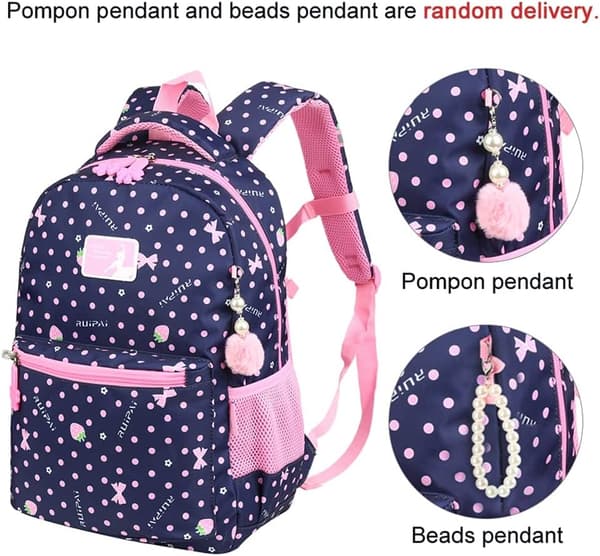 Elementary School Girls Backpack, Kids CP - CE2, Elementary School Ba