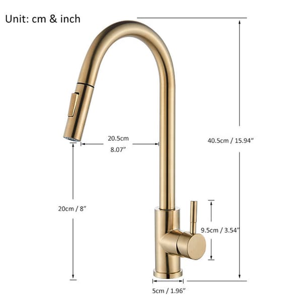 Black Kitchen Tap, 360° Swivel Kitchen Faucet, Kitchen
