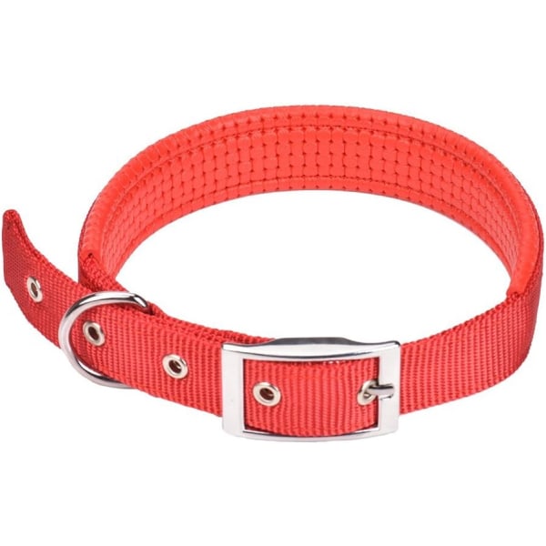 1 stk (L, rød) hundehalsbånd, komfortabelt hundehalsbånd Justerbart hundehalsbånd
