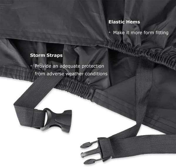Waterproof Bicycle Cover for 2 Bikes with Lock Hole and Storage Bag (BT)