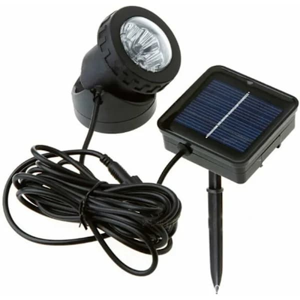 Solcelledrevet LED-spotlight for dam, undervannsbelysning, solcellelamper for hage, landskapsbelysning, uteplass, A