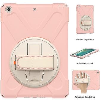 Håndremdesignveske for iPad 9,7 tommer med justerbart stativ, pennholder, fallbeskyttelse