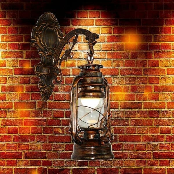 Old European Style Coal Wall Lamp Lantern Wall Lamp