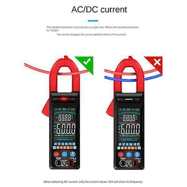 Strømtang DC/AC Spænding Digital Strømtang 6000 Tæller 400A Multimeter Farveskærm Spændingstester FS8330Pro