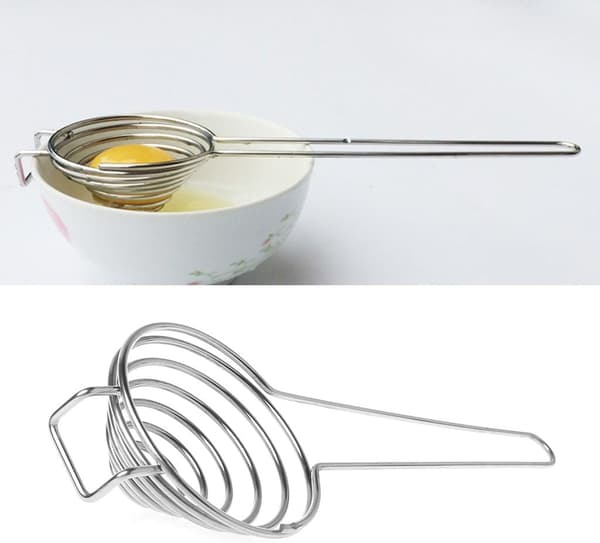1 stk Langt Håndtak Rustfritt Stål Eggehvite Separator Eggeplomme