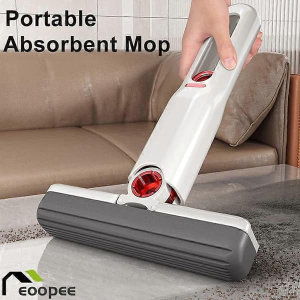 Powerful Squeeze Mini Mop Foldable Home Cleaning Mops with Sponge Self-Squeezing Floor Washing Mops Desktop Window Car Cleaning Tool