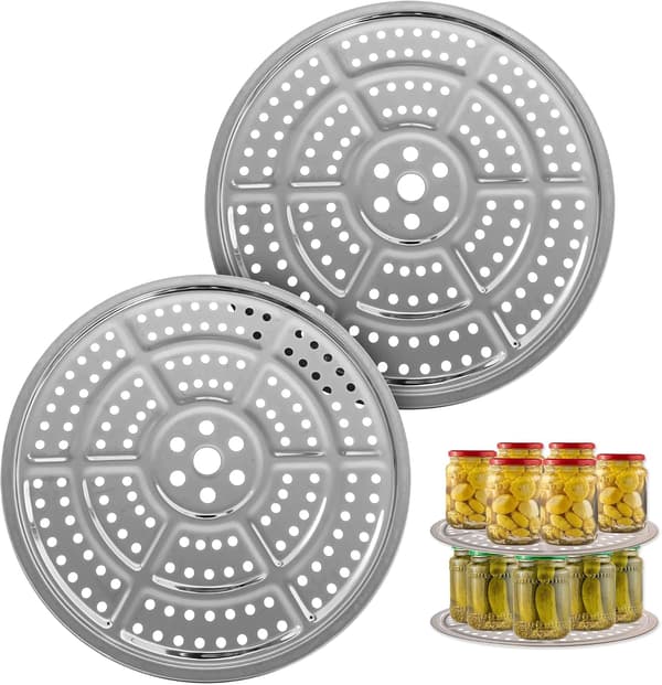 2-pak trykkokerstativ / hermetikkstativ for trykkokere - rustfritt stål-FX-