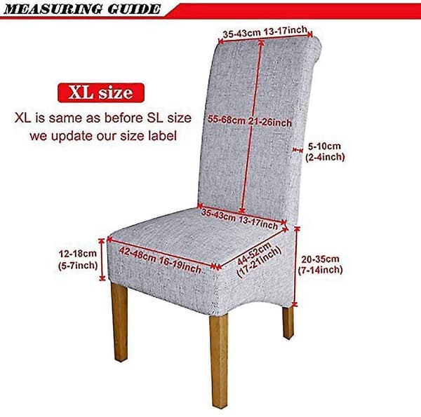 Stort stretch Jacquard matstolsöverdrag (svart, 4-pack)