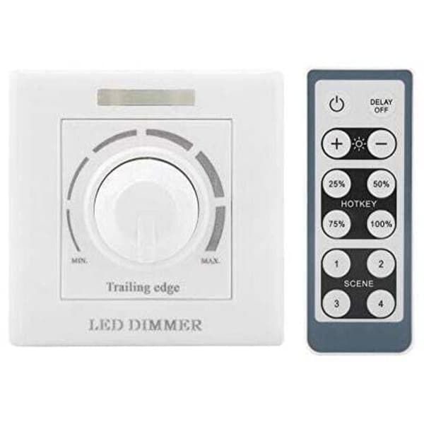 LED Dimmer Switch, 220V 200W with Infrared Remote Control LED Dimmer Switch Universal Light Dimmer Knob Switch Dimmer Switch,
