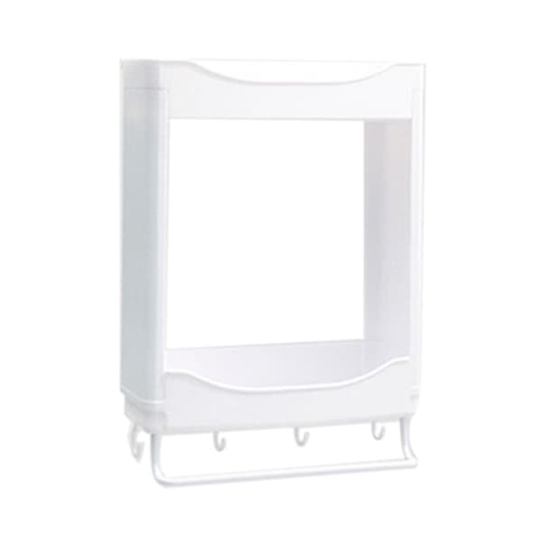 Plastic Kitchen Shelf for Spices Hanging Wall Decor Shelf Spice Jar Holder White