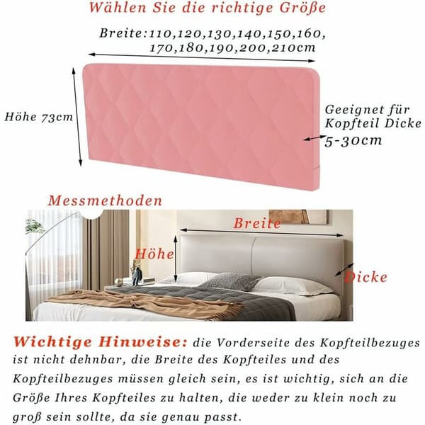 Headboard Cover Thickened Soft Stretch Dustproof Cover Milky White 180cm