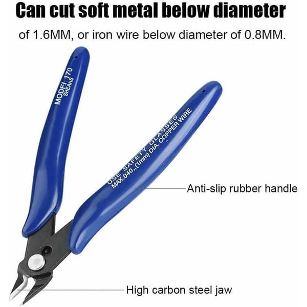 PLATO170 Spring-Loaded Electrical Wire Cutters for 3D Printers, Jewelry Making Cutting Pliers