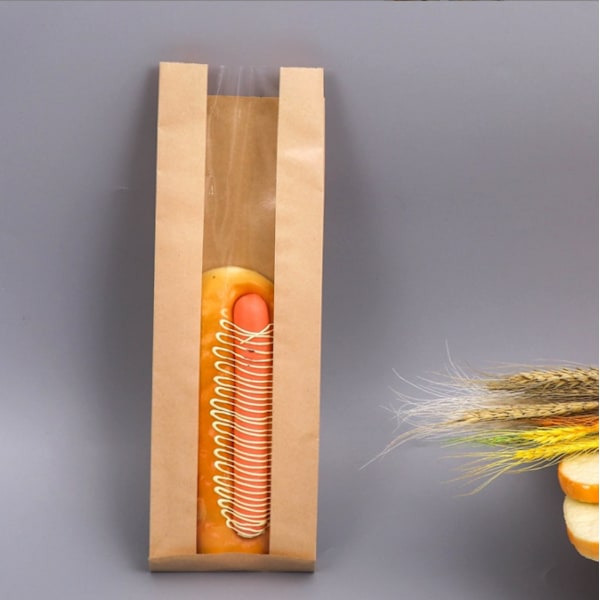 10 x Kraftpapir Matposer Kaker Godteri Brød Frukt Grønnsaker Poser - 120*50*240mm