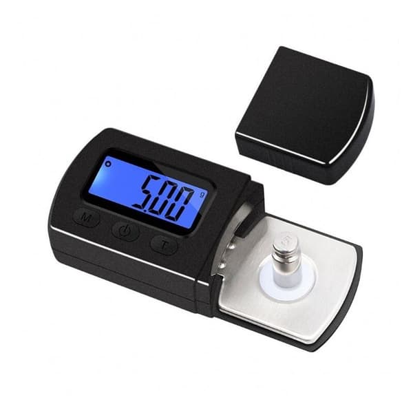 Digital Mini Scale for Turntable Stylus Force Gauge with LCD Backlit Blue Screen Precision 0.01g Compatible with Phonograph Records