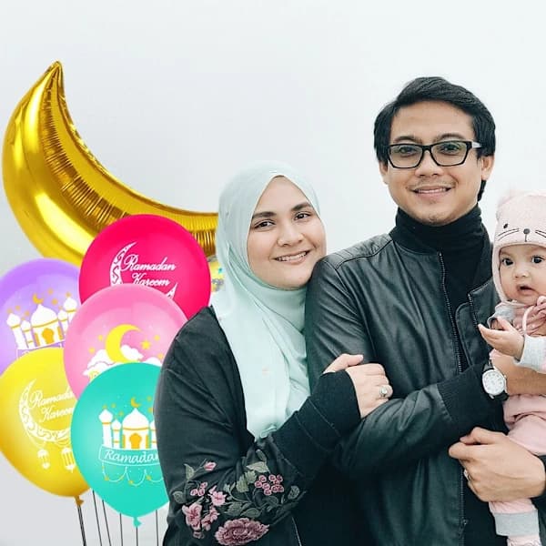 10 stk Eid Mubarak-ballonger islamsk muslimsk festdekorasjon