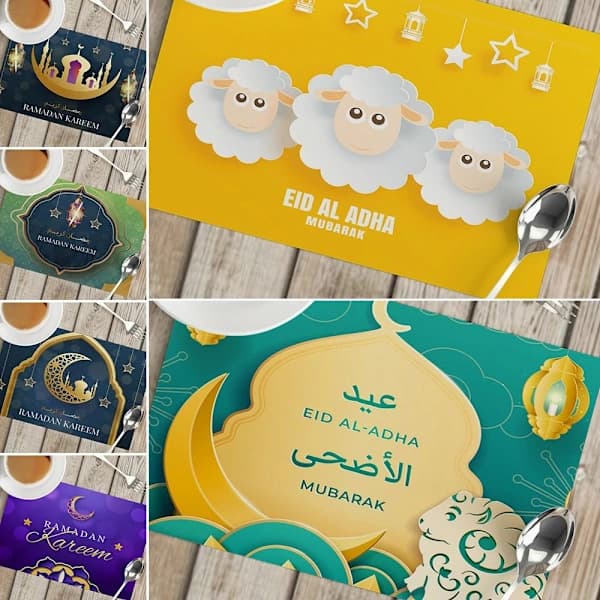 32x43cm Eid Mubarak Brikke Islamsk Muslimske Festligheter