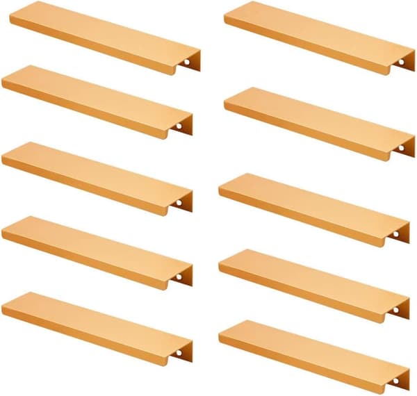10 Invisible Gold Cabinet Handles for Kitchen-FX-