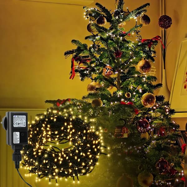 20M 200 LED String Lights Christmas Tree Copper Wire Warm White Dark Green
