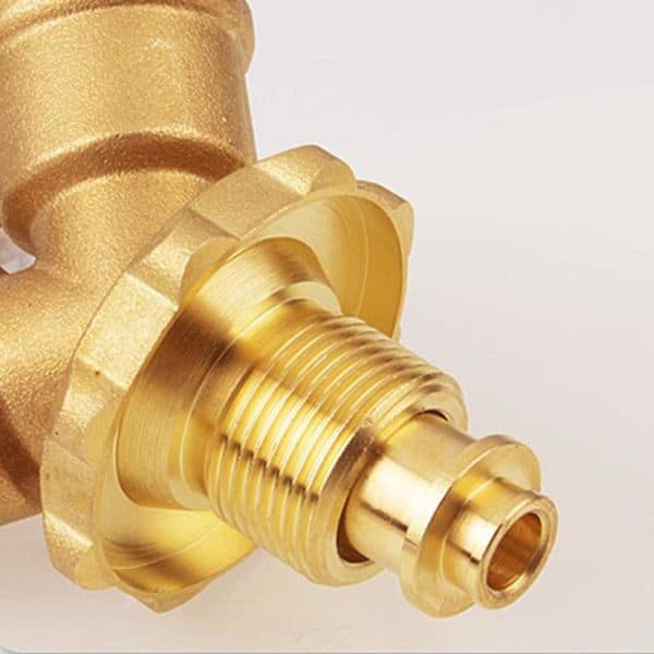 Propan Splitter Gassadapter Sylinderadapter med Stengeventil 2-veis Gassadapter for Propanapparat Hjem, Kobber