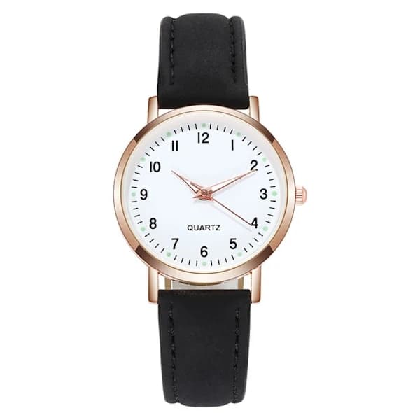 Quartz armbåndsur selvlysende ur SORT sort