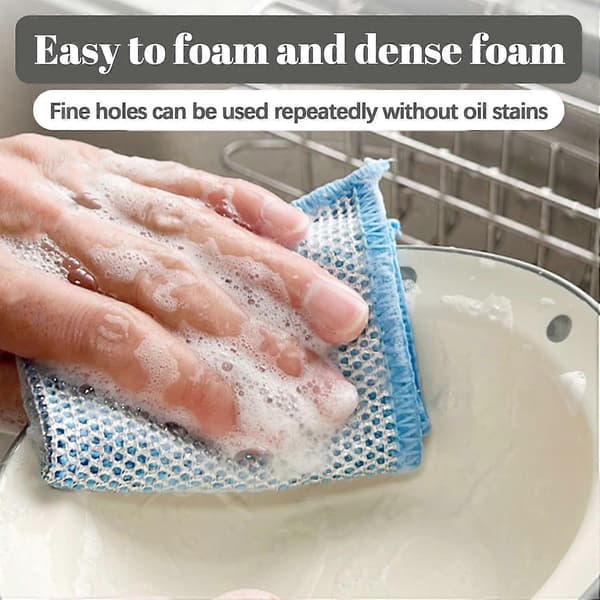 3-pack Double Wire Dishcloths, Multifunctional Wire Cleaning Cloths