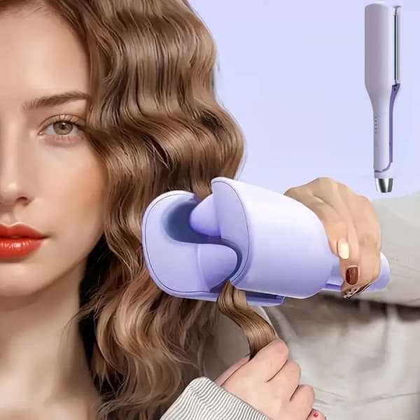 Electric Ceramic Curling Iron 32 mm – 5 Temperature Settings, Fast Heating Wave Iron