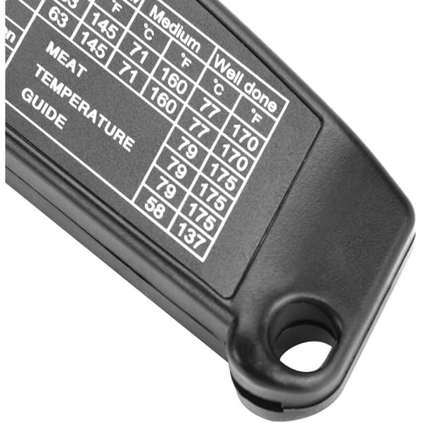 LCD Digital Termometer för Mat med Fällbar Sond, Kök Matlagning Grill Temperaturmätare Svart