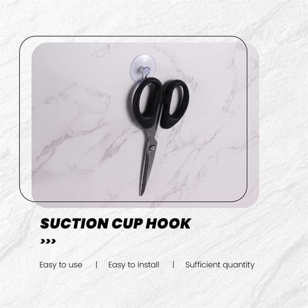 Suction Cup Window Hooks Suction Cups Transparent Wire 32mm (10-pack)