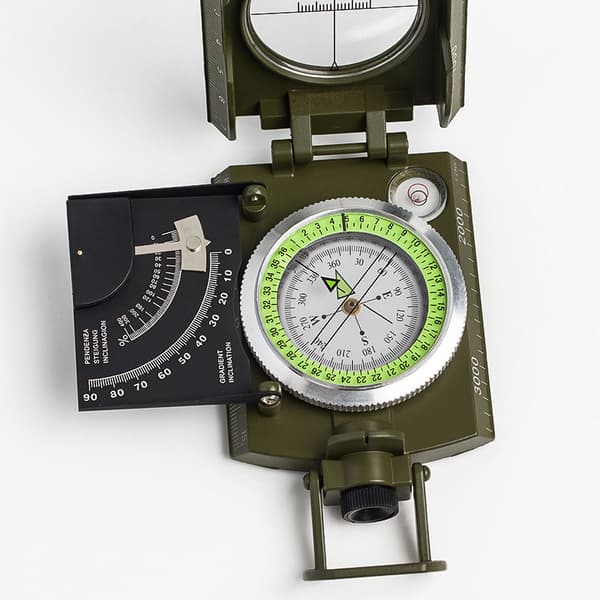 Multifunctional Military Sighting Navigation Compass with Clinometer | Impact Resistant and Waterproof Compass for Hiking, Camping