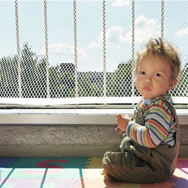 300*79cm White Stair Safety Net, Balcony Protection Net, Cat Fall Protection Net