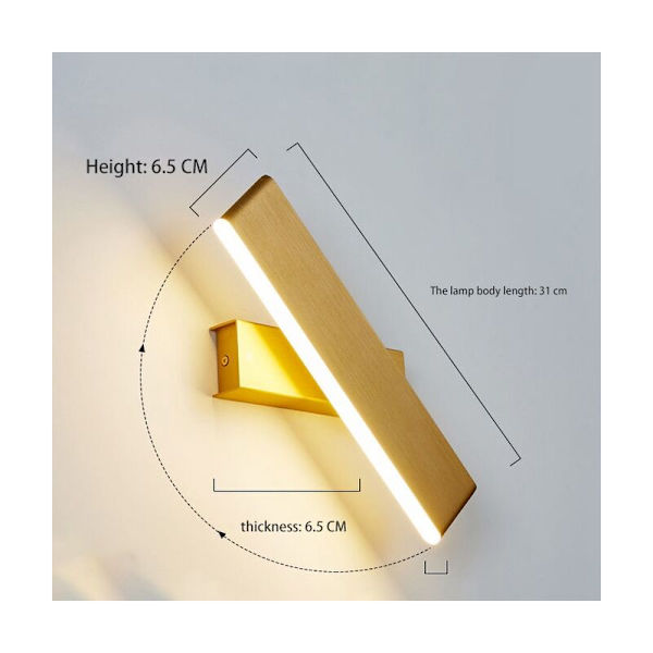 LED Wall Lamp Lighting 10W Night Light 3000K Rotatable Adjustable Up and Down for Bedroom, White