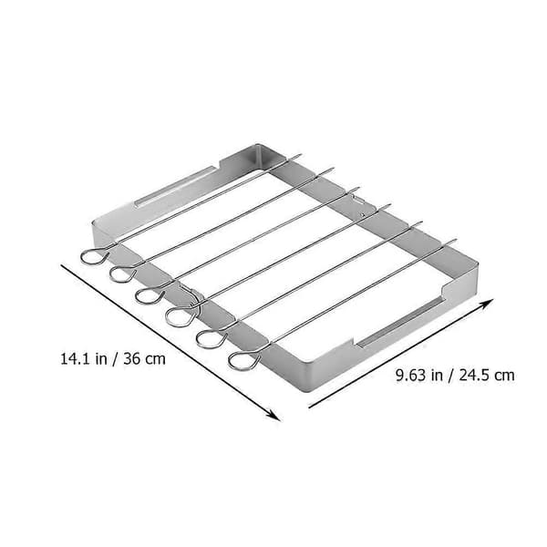 1 set Durable Useful Grill Stainless Steel Barbecue Rack for Outdoor Use