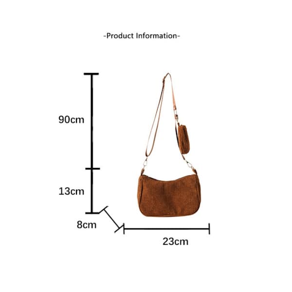 Skulderveske Armveske BRUN