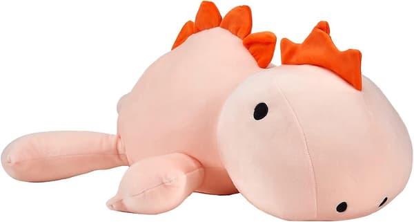 Superbløde dinosaur-vægtede tøjdyr mod angst, tøjdyr, plyslegetøj til børn, søde varme plyspuder, pink, medium