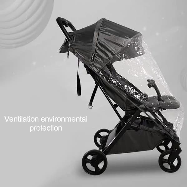Universal Stroller Rain Cover EVA Clear Baby Stroller Rain Cover Rainproof Waterproof Windproof Cover