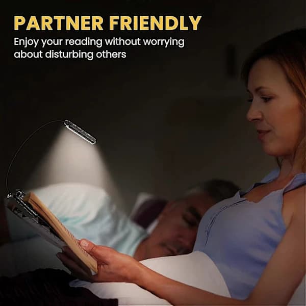 Reading Light, LED Reading Lamp, USB Charging Clip, 3 Colors, 9 Levels Adjustment, Mini Night Light