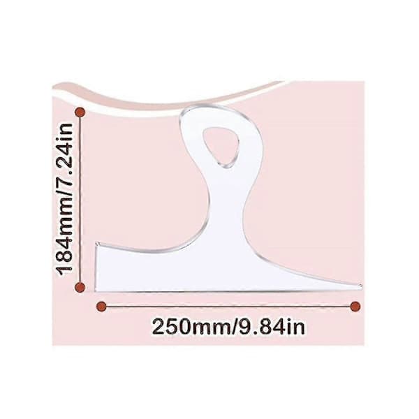 3 Pcs Wood Pattern Acrylic Templates - Charcuterie Board Handle/Cutting Board Angled Curved Drawing Template