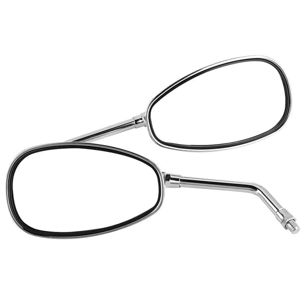 2 Pcs Motorcycle Rearview Mirrors Chrome Modified Side Mirrors