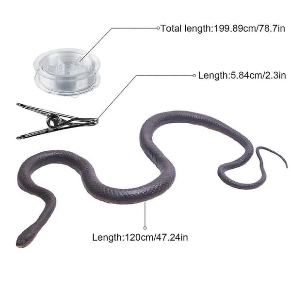 120CM Snake Prank With String - Snake on a String Prank Toy That Chases People