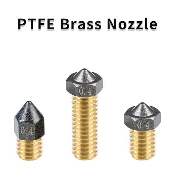 Upgrade for Volcano 1.75-0.4mm Nozzle PTFE Coated Brass Nozzle 3D Printer Part PTFE Coating Surface for Ender 3